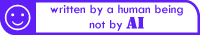 Written by a human not by AI