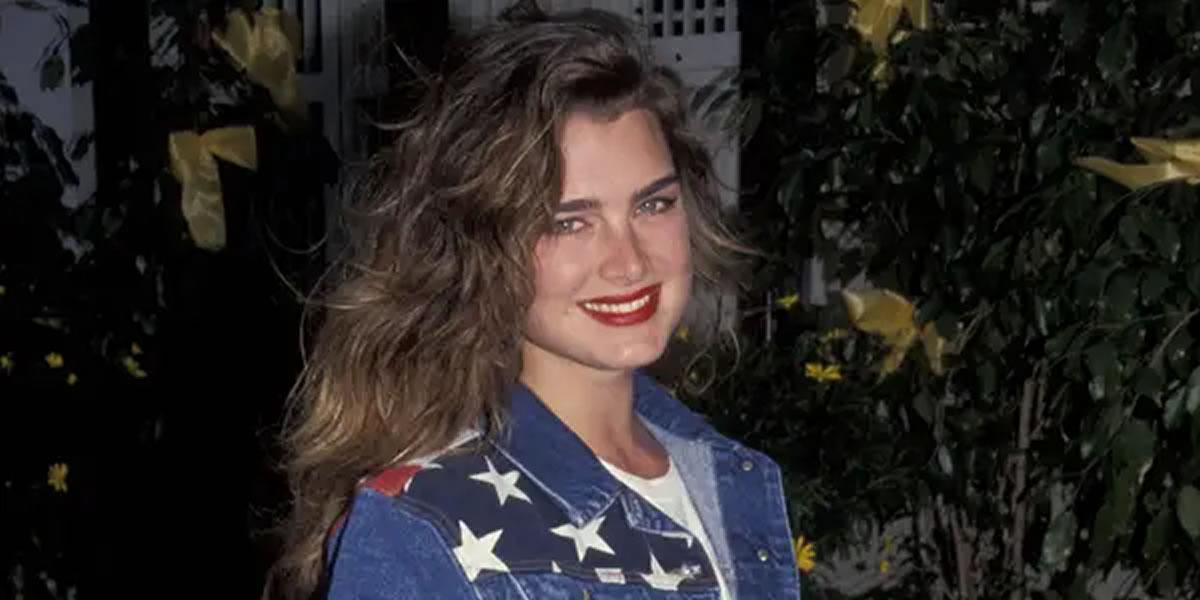 Brooke Shields in double denim