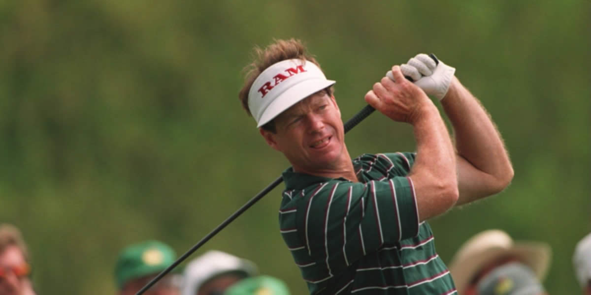 Visors were common in golf during the 80s